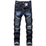 J Shaped Jeans Men's Jeans Slim Straight Dark Blue
