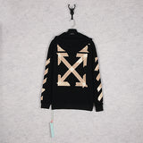 Off White Zipper Hoodie Early Autumn Zip Hooded Sweater for Men and Women