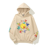 Kanye Hoodie Graffiti Cartoon Printed Hoodie Baggy Coat