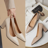 Nude Chunky Heel