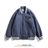 Varsity Jacket for Men Baseball Jackets Spring Autumn Street Cool Cartoon Uniform Stand Collar
