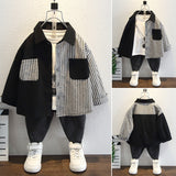 Toddler Boys Sweater Boys' Striped Shirt Spring and Autumn Clothing