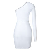 Women Bodycon Dress Spring One-Shoulder Dress