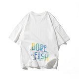 Men Tshirts Boy's Short Sleeve T-shirt Fashion Brand Creative Letter Printing Half Sleeve Simple Casual Loose