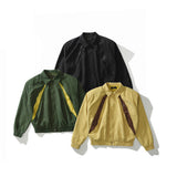Letterman Jacket Outfit Senior Jackets Varsity Baseball Coat Stitching Baseball Uniform Coat Men's Lapel Pilot Jacket