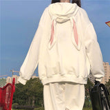 Gothic Lolita Harajuku Style Clothing Autumn Loose and Cute Rabbit Ears Hooded Sweater