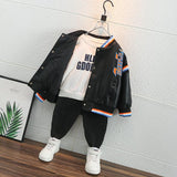 Toddler Boys Jackets Children's Clothing Boy's Leather Jacket Coat Spring and Autumn