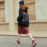 Smiley Face Hoodie Hooded Sweater Men's Trendy plus Size Coat
