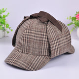 Vintage Check Baseball Cap Plaid Double Brim