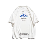 Summer Letter Print Short-Sleeve T-shirt Men's Loose round Neck Half Sleeve