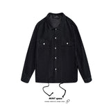 Corduroy Patch Jacket Autumn Vintage Corduroy Baggy Coat