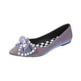 Nude Chunky Heel Bowknot Women's Shoes