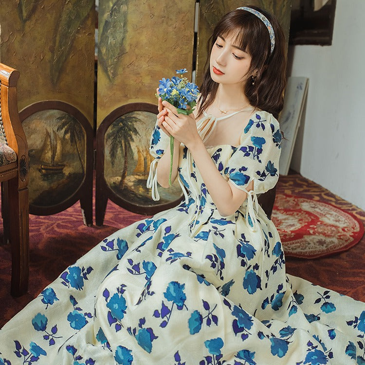Women's cottagecore Dress Summer Floral Skirt Dress for Women