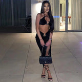 Women Top & Skirt 2 Piece Set Summer Backless Underwaist Sheath Skirt Suit