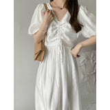 Kim Kardashian Marilyn Monroe Dress Summer Dress Women's Solid Color