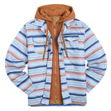 Bane Coat Plaid Long Sleeve Hooded Fake Two Pieces Cotton Padded