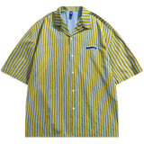 Man Summer T Shirt Contrast Color Stripes