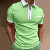 Polo Shirts Slim Fit Pocket Men's T-shirt