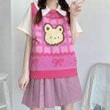 Pastel Gothic Lolita Harajuku Style Clothing Autumn and Winter Circus Sleeveless Sweater Vest