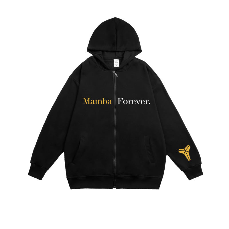 In Memory of Kobe Hoodie Kobe Memorial Zipper Cardigan Sweater Loose plus Size