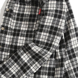 Man Fall Winter Outfis Winter Retro Plaid Long Sleeve Shirt Men's Fashion Brand Loose Coat
