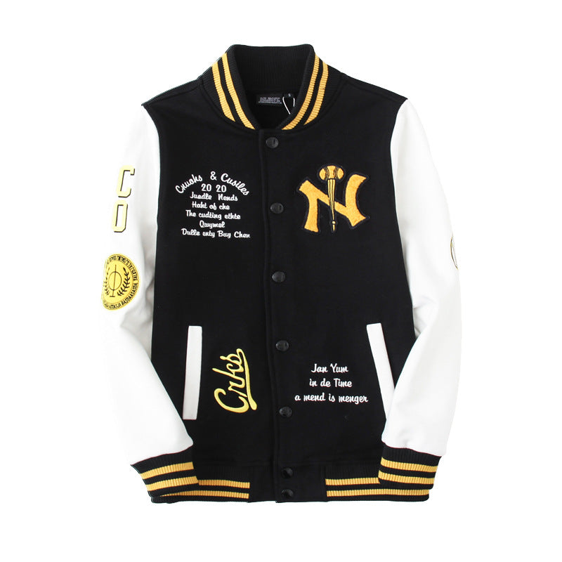 Yankee Letterman Jacket Outfit Senior Jackets Varsity Baseball College Coat Spring and Autumn Baseball Uniform Casual Jacket