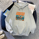 Slogan Graphic Hoodie Baggy Coat Velvet Padded Hooded Sweatshirt