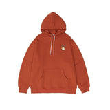 Man Fall Winter Outfis Winter Printed Hooded Fleece Lined Sweater Loose Pullover Coat