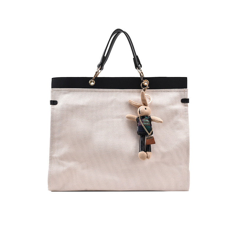 The Teacher Tote Crossbody Canvas Bag Large Capacity Totes Student Handbag