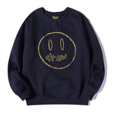 Justin Bieber Drew House Sweatshirts Smiley Face Brushed Hoody Men and Women Couple Crew Neck Coat