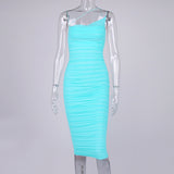 Women Summer Dresses Midi Dress Autumn Women's Sexy Pleated Slip Dress Autumn