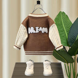 Toddler Boys Jackets Boys' Knitting Cardigan Coat Spring and Autumn Baseball Uniform Baby