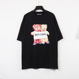 Palm Angels Palm Angels Strawberry Bear Couple Wear Summer Loose Casual Bear T-shirt Fashion Short Sleeve