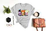 Halloween Costumes Halloween Witch Pumpkin Print round Neck T-shirt for Women
