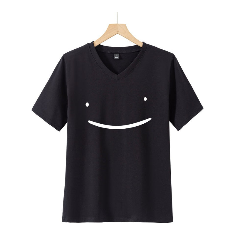 Dreamwastaken Novelty Hoodies Dream Merch Shirt 2D Printing Fashion V-neck Short Sleeved T-shirt ''Summer