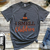 Halloween Costumes I Smell Children Pumpkin Printed round Neck T-shirt for Women