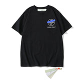 Off White Ow Cotton Unisex Fashionable Tshirt Casual Arrow Print Owt