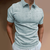 Polo Shirts Slim-Fit Short-Sleeved Stripes