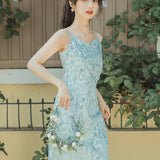Women's cottagecore Dress Vintage Floral Summer Dress