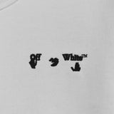 Off White Sweatshirts Long Sleeve round Neck Sweater for Autumn and Winter Embroidered Small Icon Back Texture round Neck Sweater