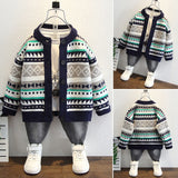 Toddler Boys Jackets Boys' Sweater Spring and Autumn Children's Knit Cardigan