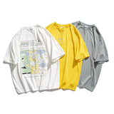 Men's T-shirt Cartoon Short Sleeve T-shirt Men's Summer Loose Half Sleeve Cotton Top