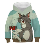 Tom and Jerry Hoodie Autumn Winter Sweater Anime Print Hoodie