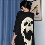 Revenge T Shirt Fashion Brand Revenge Style Skull Print Luminous High Street Short Sleeve T-shirt Men and Women