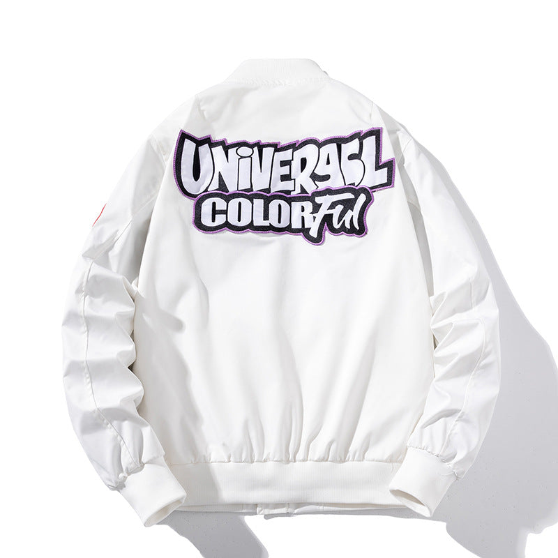Varsity Jacket Embroidered Coat Loose Baseball Uniform