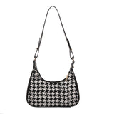 The Teacher Tote Black and White Striped Underarm Bag Women's Bag Autumn Baguette Bag Shoulder Handbag