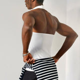 Rave Outfits Men Vest Semi-High Collar Knitted