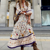 Women Bohemian Dress Women's Autumn and Winter Long Dress