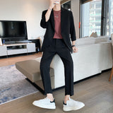 Seersucker Suit Men's Suit Two-Piece Set