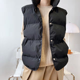 Women Winter Coats Puffer down Vest Women's Autumn and Winter Loose Vest Coat